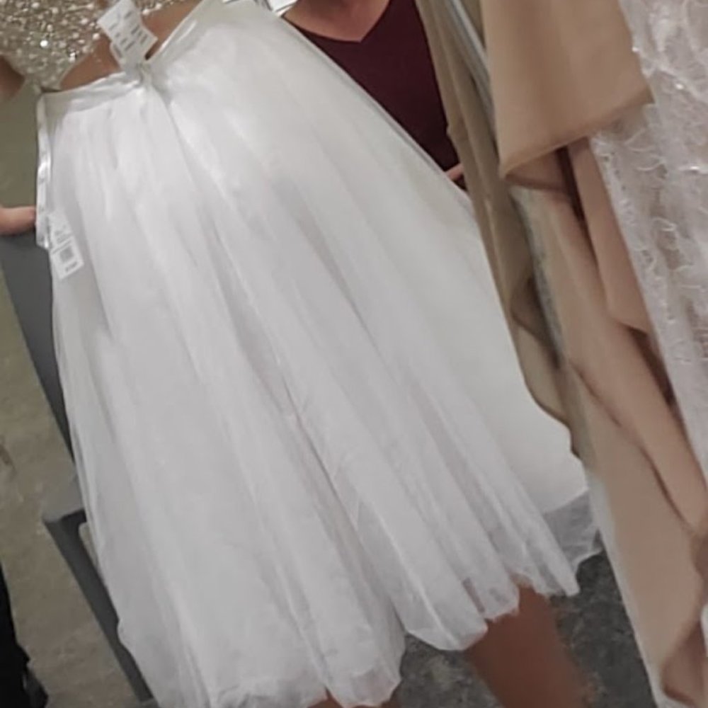 David's Bridal Tulle Midi Skirt